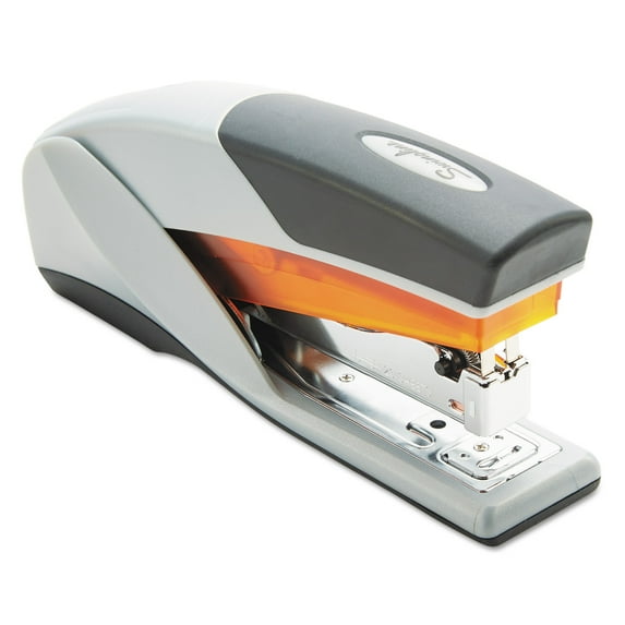 Optima 25 Reduced Effort Stapler, 25-Sheet Capacity, Gray/orange | Bundle of 5 Each