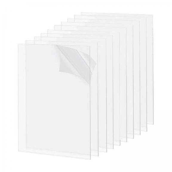 Optima 2x10x Acrylic Sheet Flexible with Protective Film for Door Signs Menus Signage 15cmx10cm 2 Pcs