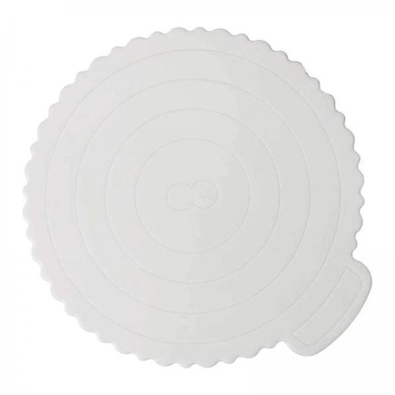 Optima 2xRound Cake Base Exhibition Display Plate Serving Tray Cake Board with Handle 24.5cmx26.5cm 2 Pcs