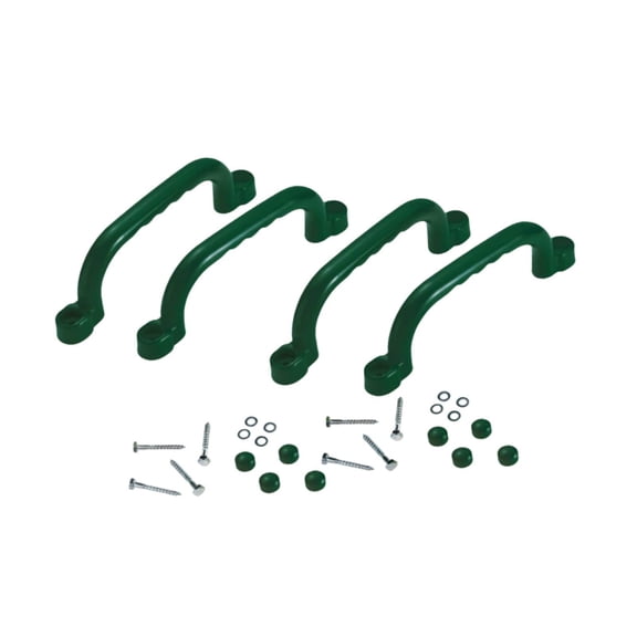Optima 4 Pieces Climbing Frame Handles Swingset Attachments for Playground Backyard Dark Green