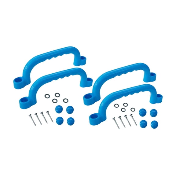 Optima 4 Pieces Climbing Frame Handles Swingset Attachments for Playground Backyard Sky Blue