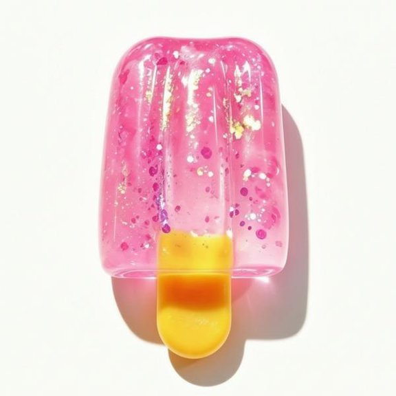 Optima 4xIce Lolly Translucent Ice Cream Bar for Fidgeters, Students, Desk, Classroom, Travel Gold Pink 4 Pcs