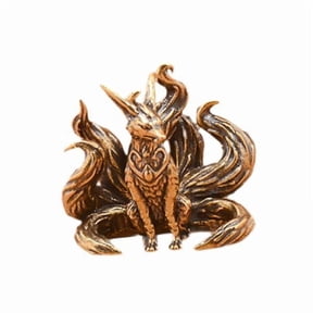 Optima 6xMini Fox Statue Unique Desktop Animal Sculpture for Tea Table Bookshelf Home 6 Pcs