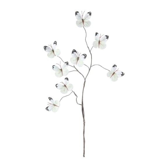 Optima Artificial Butterfly Branch Fake Butterfly Decoration Creative DIY Unique Floral Light Green