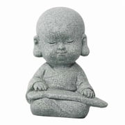 Optima Baby Monk Buddha Statue Small Resin Figurine Zen Tea Pet Sculpture Ornaments for
