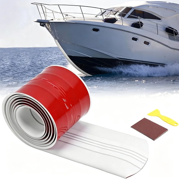 Optima Boat Hull Keel Guard Easy Install Marine Protective Strip Rubber Accessories for White