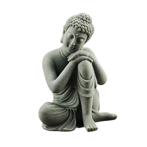 Optima Buddha Statue Collection Aquarium Ornament for Bookshelf Tabletop Study Room Style A