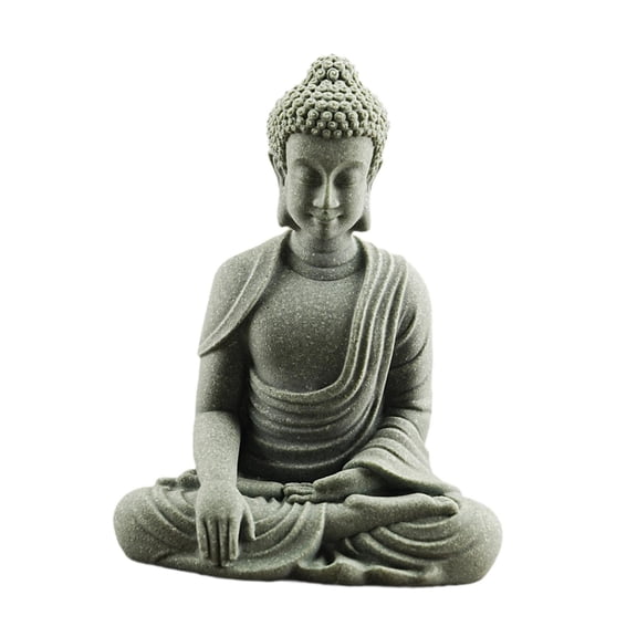 Optima Buddha Statue Collection Aquarium Ornament for Bookshelf Tabletop Study Room Style B