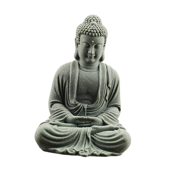 Optima Buddha Statue Collection Aquarium Ornament for Bookshelf Tabletop Study Room Style C