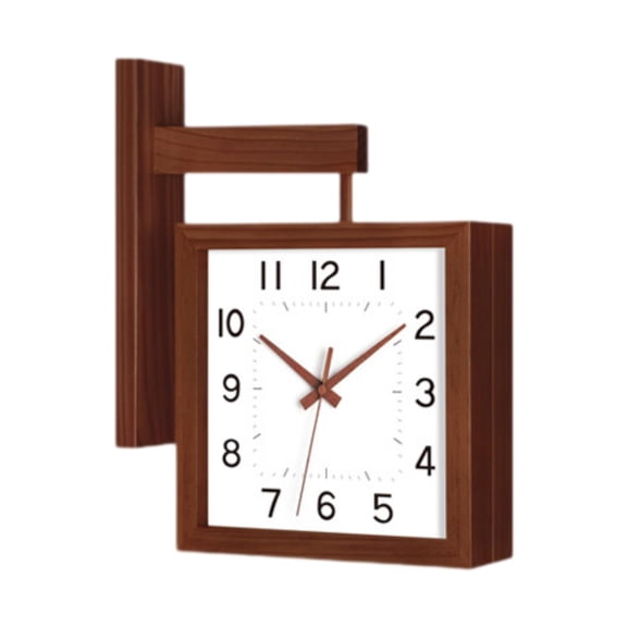Optima Decorative Corner Clock Double Sided Clock Silent Easy to Install Wall Clock for White