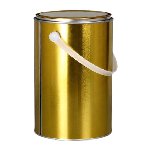 Optima Empty Paint Can Metal Paint Bucket Sturdy Multifunctional Rustproof Iron Paints Container with Lid for DIY Art Supply Varnish 5L