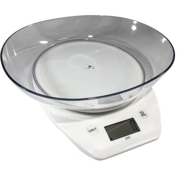 Optima Home Scales  Atlas Kitchen Weight Scale with Clear Bowl