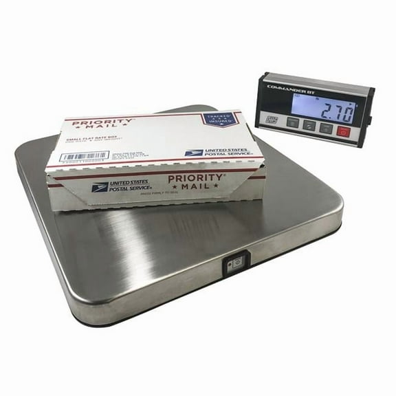 Optima Home Scales CMD-330-BT Commander Stainless Steel Shipping Platform Scale with Bluetooth Indicator
