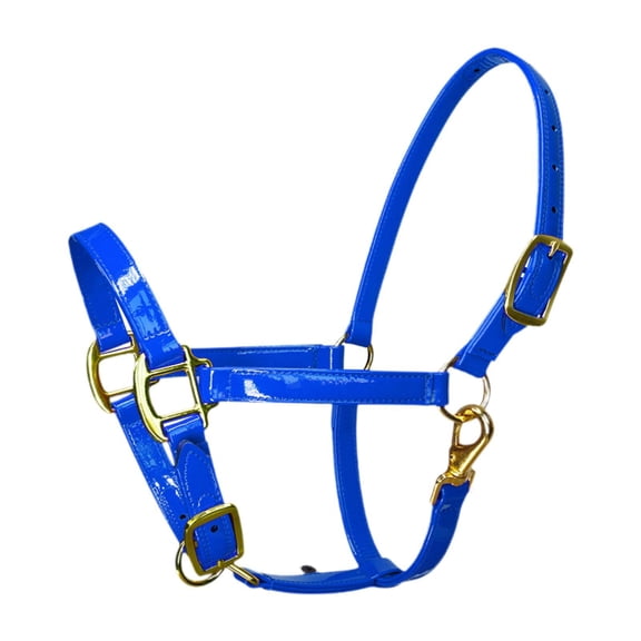 Optima Horse Halter Portable Padded Lightweight Microfiber Leather for Pasture Farm Blue L