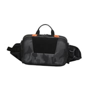 Optima Lure Bag Fishing Tackle Storage Bag Equipment Portable Lightweight Comfortable Organization Zipper Fanny Pack Organizer Pouch Gray