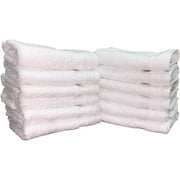 Optima Platinum Collection 13" x 13" White Washcloths, Set of 12, 100% Eco-Friendly Pre-Consumer Regenerated Cotton