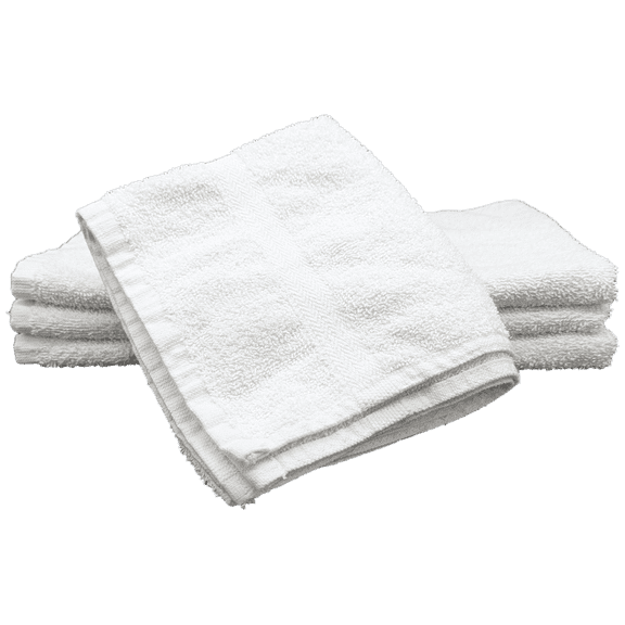 Set of 6 - 16" x 30" White Hand Towels | 100% Cotton | Hotel Value Collection