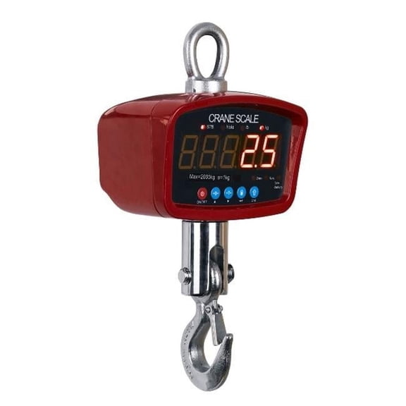 Optima Scales General Purpose Crane Scale - 1500 lbs x 0.5 lb. LED Display