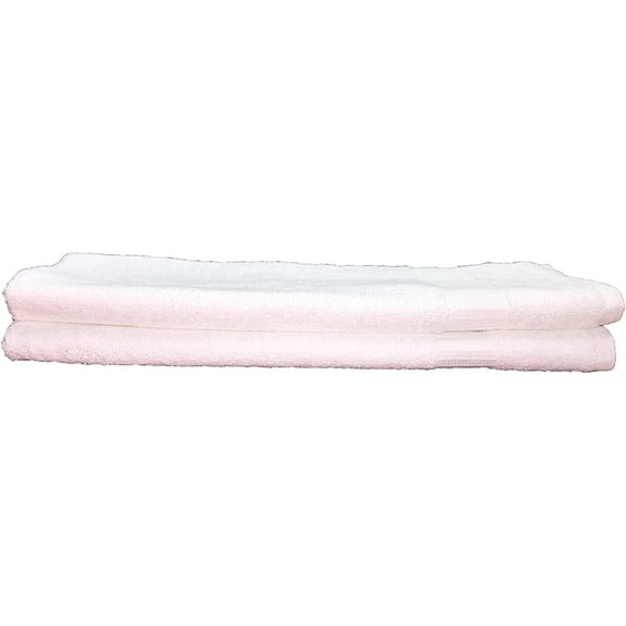100% Cotton 16" x 30" White Hand Towels, Set of 2 | Optima Collection