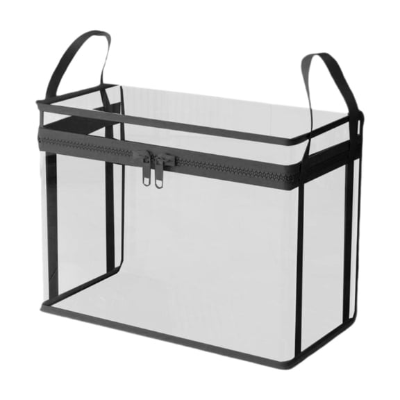 Optima Storage Bag for Cuddly Toys, Travel Case, Clearly Visible, Storage Box for Toys, Black