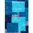 thumbnail image 1 of Optima Turquoise and Blue Shag Area Rug, 8x10 ft, 1 of 4