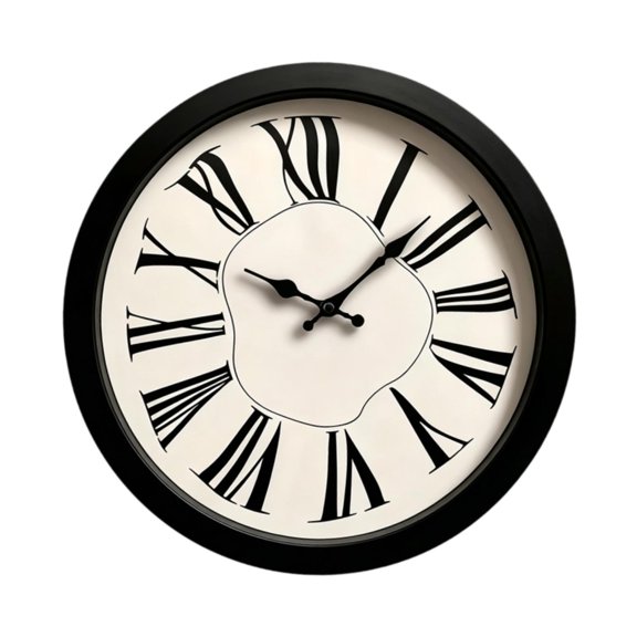 Optima Wall Clock Silent Decorative Timepiece Art Display for Home Cafe Dining Room