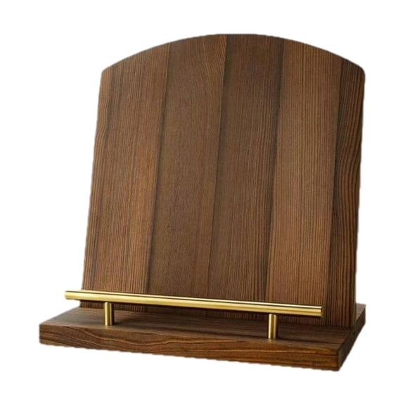 Optima Wooden Cookbook Stand Board Serving Decorative Display Space Saving Charcuterie