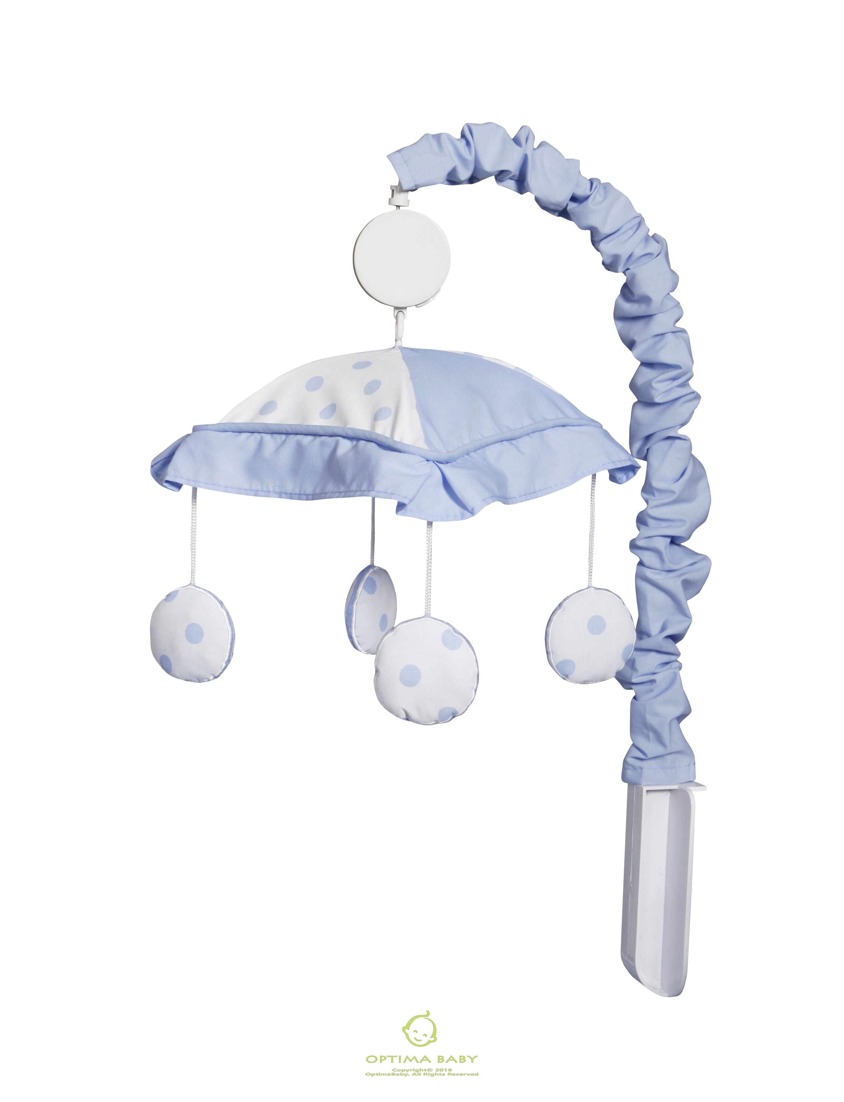 OptimaBaby Blue Grey Chevron Musical Mobile