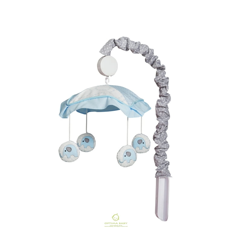 OptimaBaby Blue Grey Elephant Musical Mobile Walmart