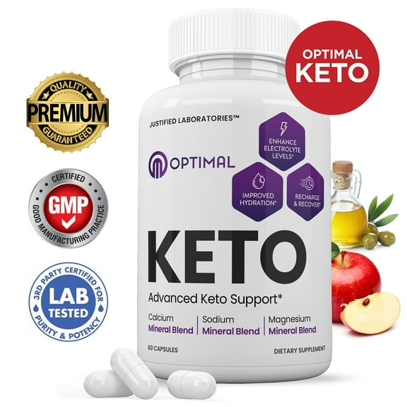 Optimal Keto ACV Pills 1275mg Alternative to Gummies Dietary Supplement 60 Capsules