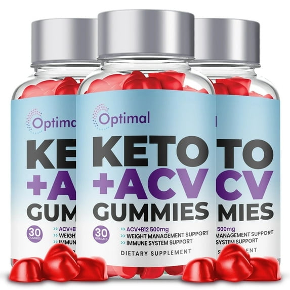 Optimal Keto Gummies, Optimal Gummies with Apple Cider Vinegar, 3 Month Supply, Dietary Supplement (3 pack)