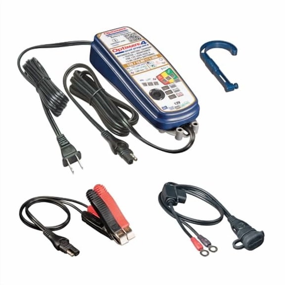 Optimate 4 Quad Program, TM631, Gold Series: 9-Step 12V / 12.8V 1.25A Sealed Battery Saving Charger & maintainer