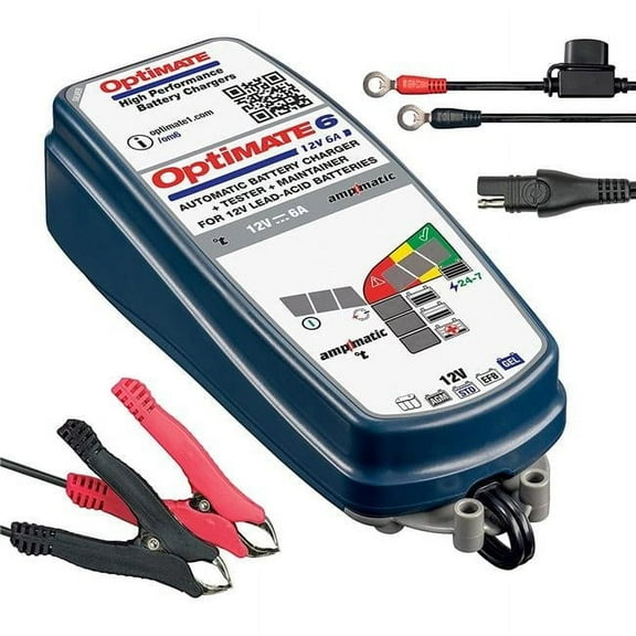 Optimate 6A Matic V2 Silver 9 Step Automatic Battery Saving Charger Tester & Maintainer