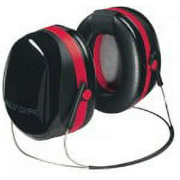 Optime 105 Earmuffs, 29 dB NRR, Black/Red, Behind the Head (7 Pack)