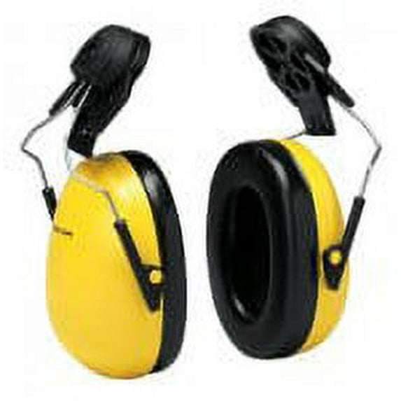 Optime 98 Earmuffs, 23 dB NRR, Yellow, Cap Attached (17 Pack)