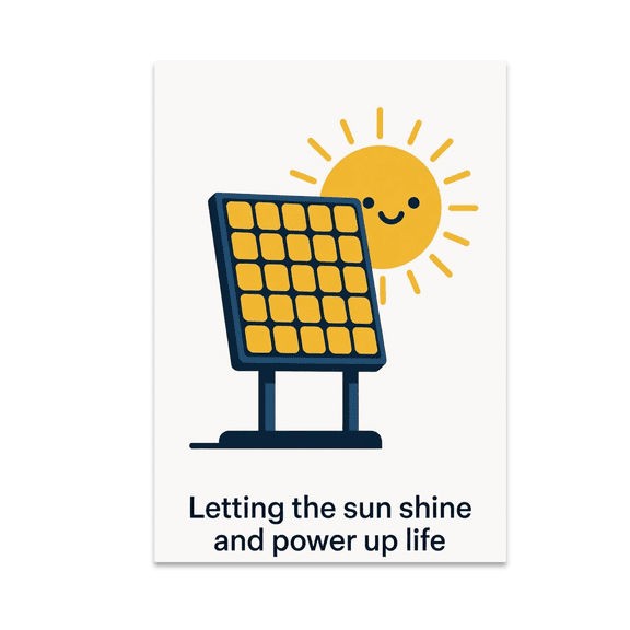 Optimistic Solar Energy Art - Renewable Energy Advocate - 13x19 Poster Print
