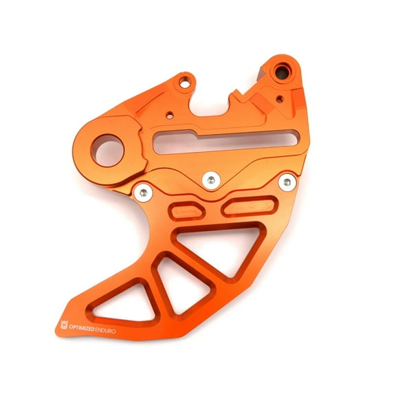 Optimized Enduro Rear Rotor Guard with Caliper Carrier for KTM 2004-2023 20mm Axle (Orange)