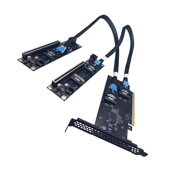 Optimized SCSI PCIe Expansion Card Provides SFF 8654 8i to SAS4.0 Adapter 24GB/s Transfer For Business Storage Needs
