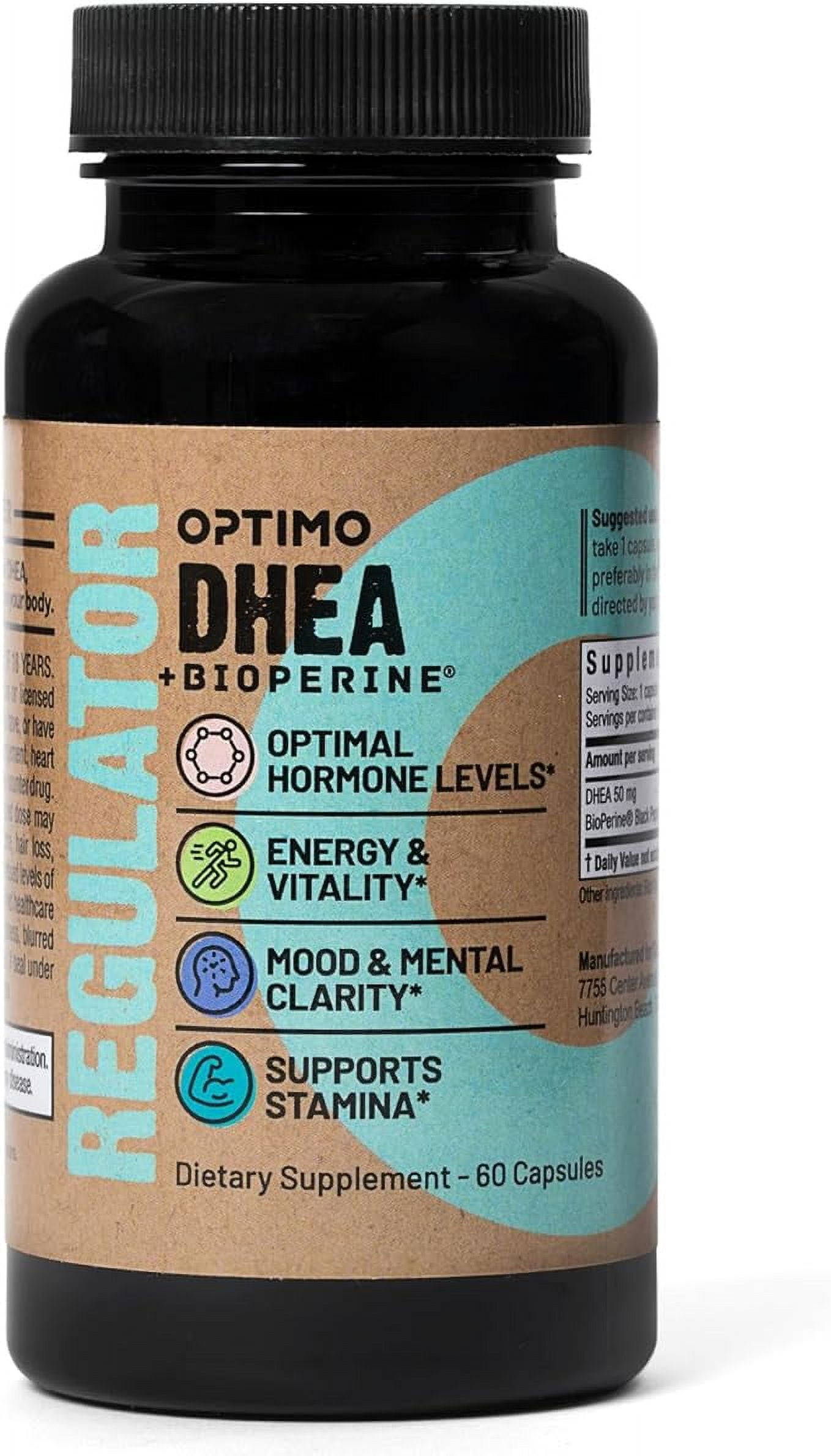 Optimo DHEA and BioPerine for Maximum Strength and Absorption 50mg