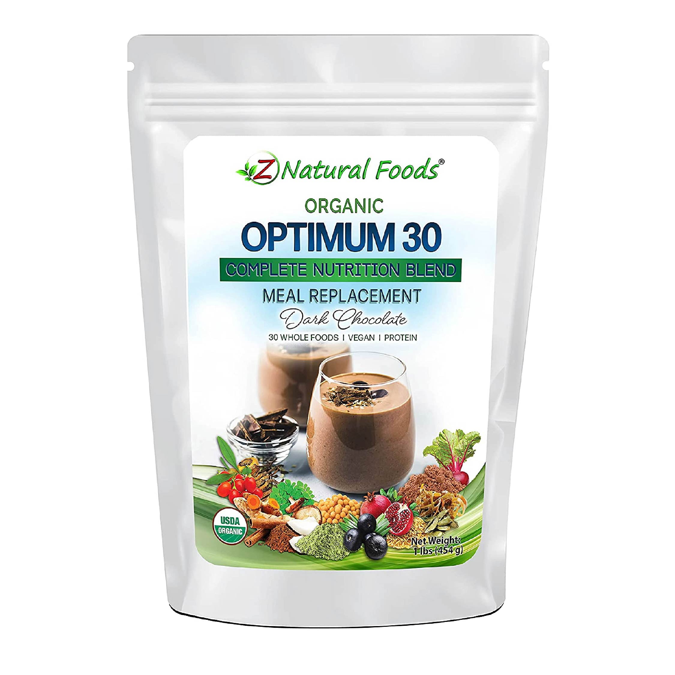 Optimum 30 Organic Chocolate Vegan Meal Replacement Powder