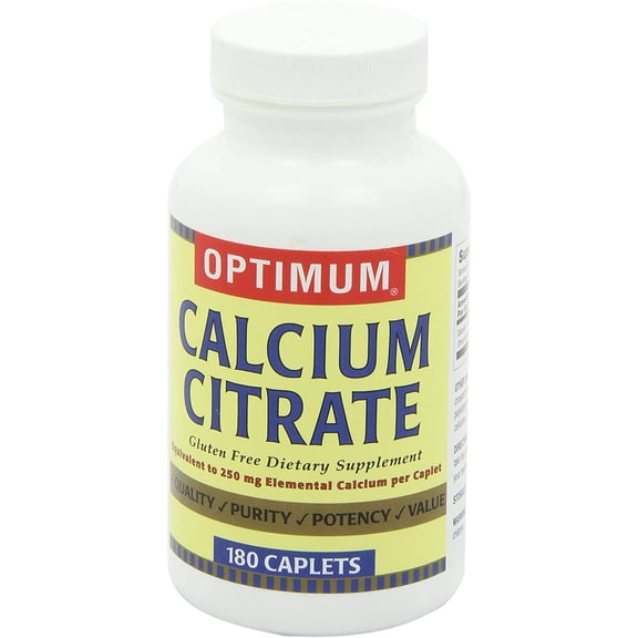 Optimum Calcium Citrate, 180 Caplets