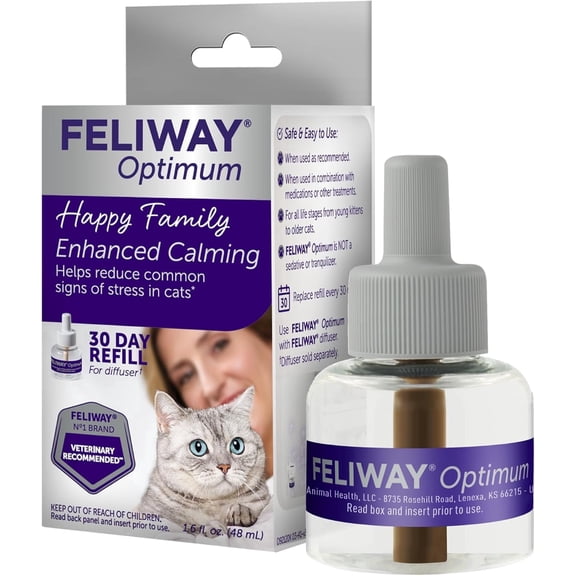 Optimum, Enhanced Cat Calming Refills for Pheromone Diffuser 180-Day Refill – 1 Pack