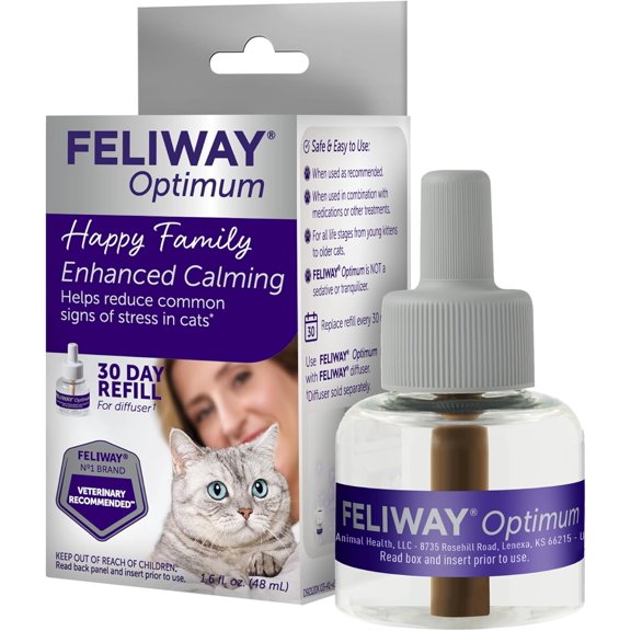 Optimum, Enhanced Cat Calming Refills for Pheromone Diffuser 180-Day Refill 2 Pack