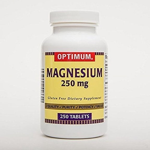 Optimum Magnesium Tablets, 250 Mg, 100 Ct