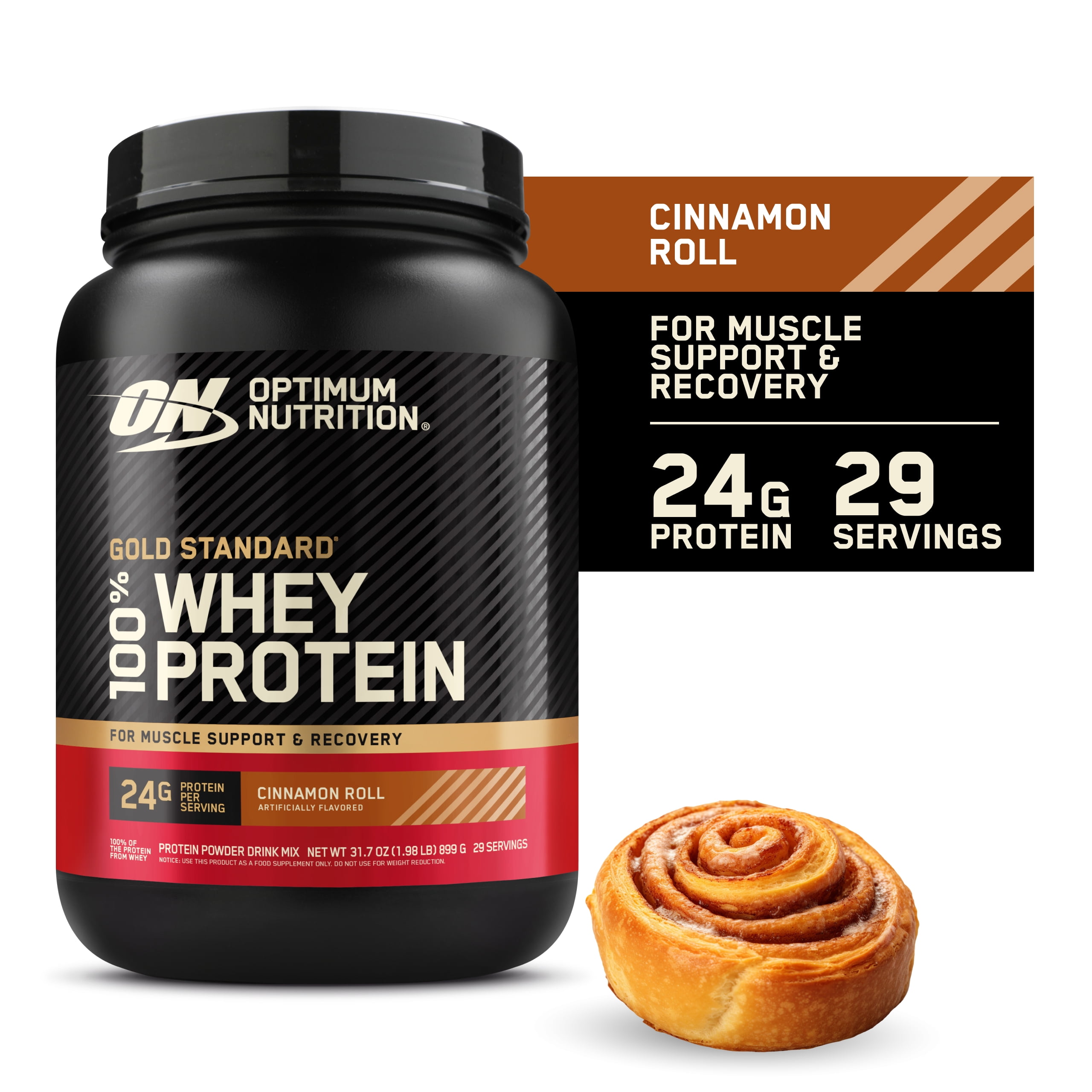 Optimum Nutrition 100% Gold Standard Whey Cinnamon Roll, 2lb