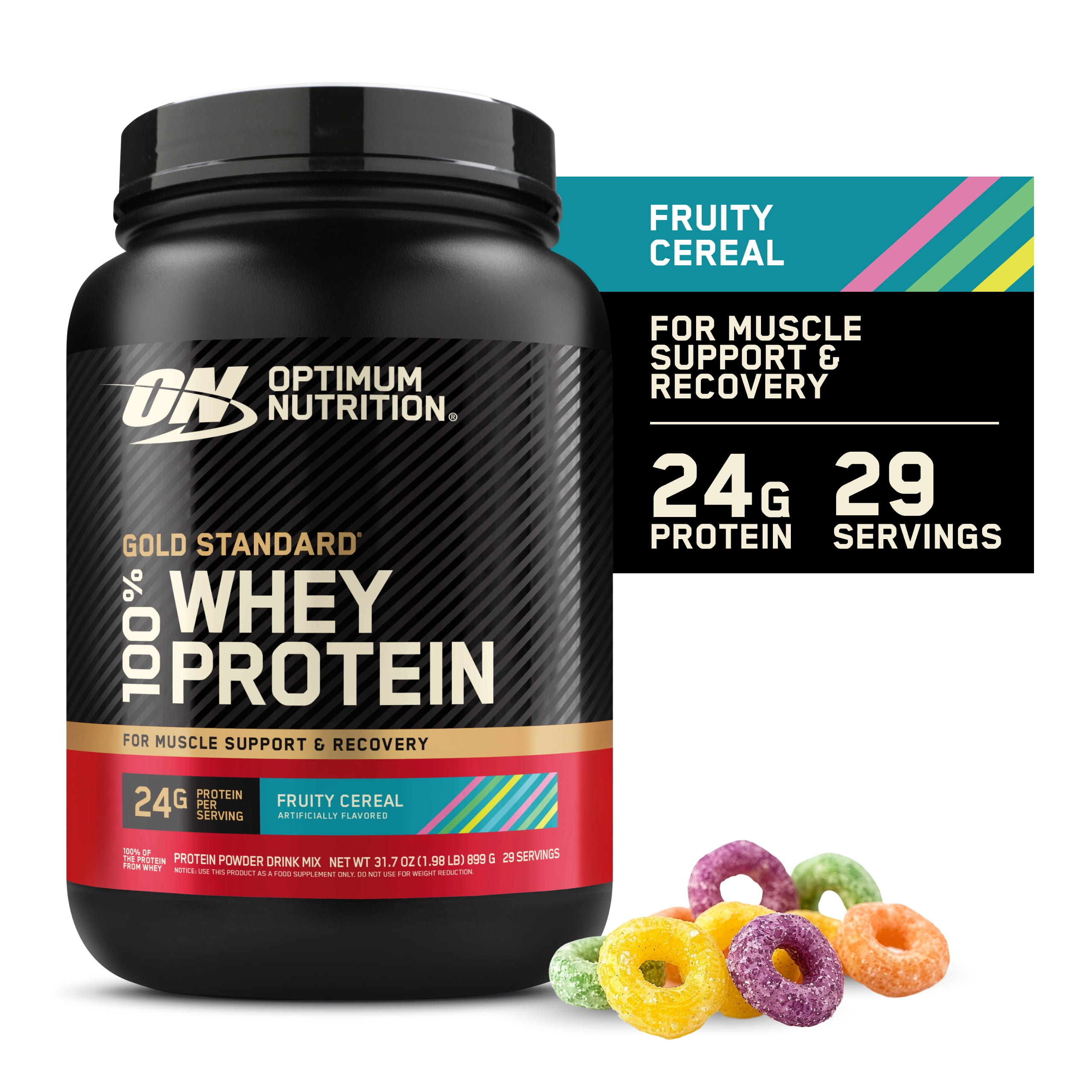 Optimum Nutrition 100% Gold Standard Whey Fruity Cereal, 2lb