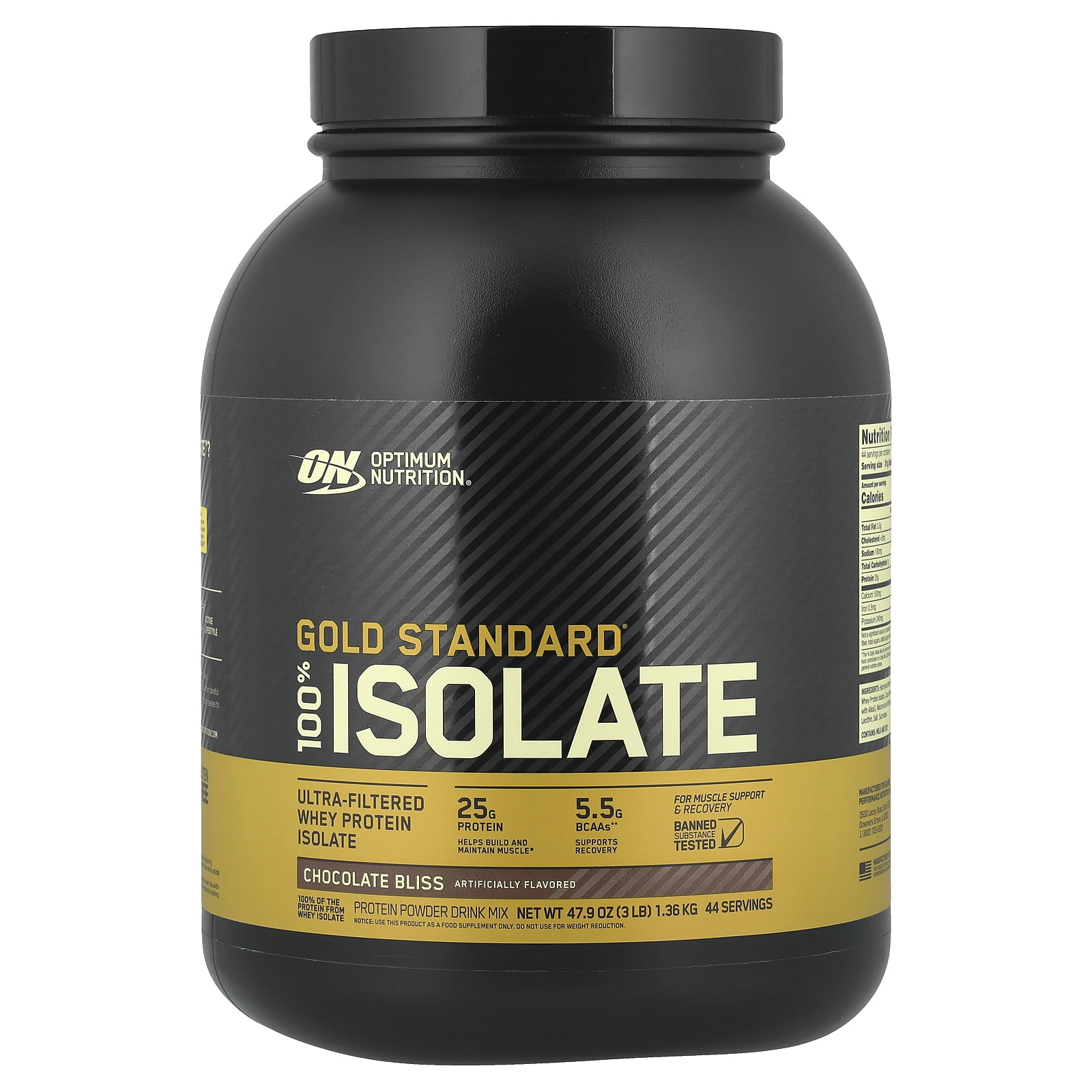 Optimum Nutrition - 100% Whey Gold Standard Protein Isolate Powder Chocolate Bliss - 3 lbs.