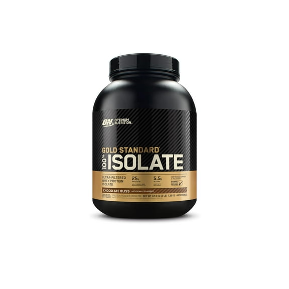 Optimum Nutrition Gold Standard 100% Isolate, Protein Powder, Chocolate Bliss, 3 Pounds, 44 Servings. Whey Protein Isolate (Packaging May Vary)