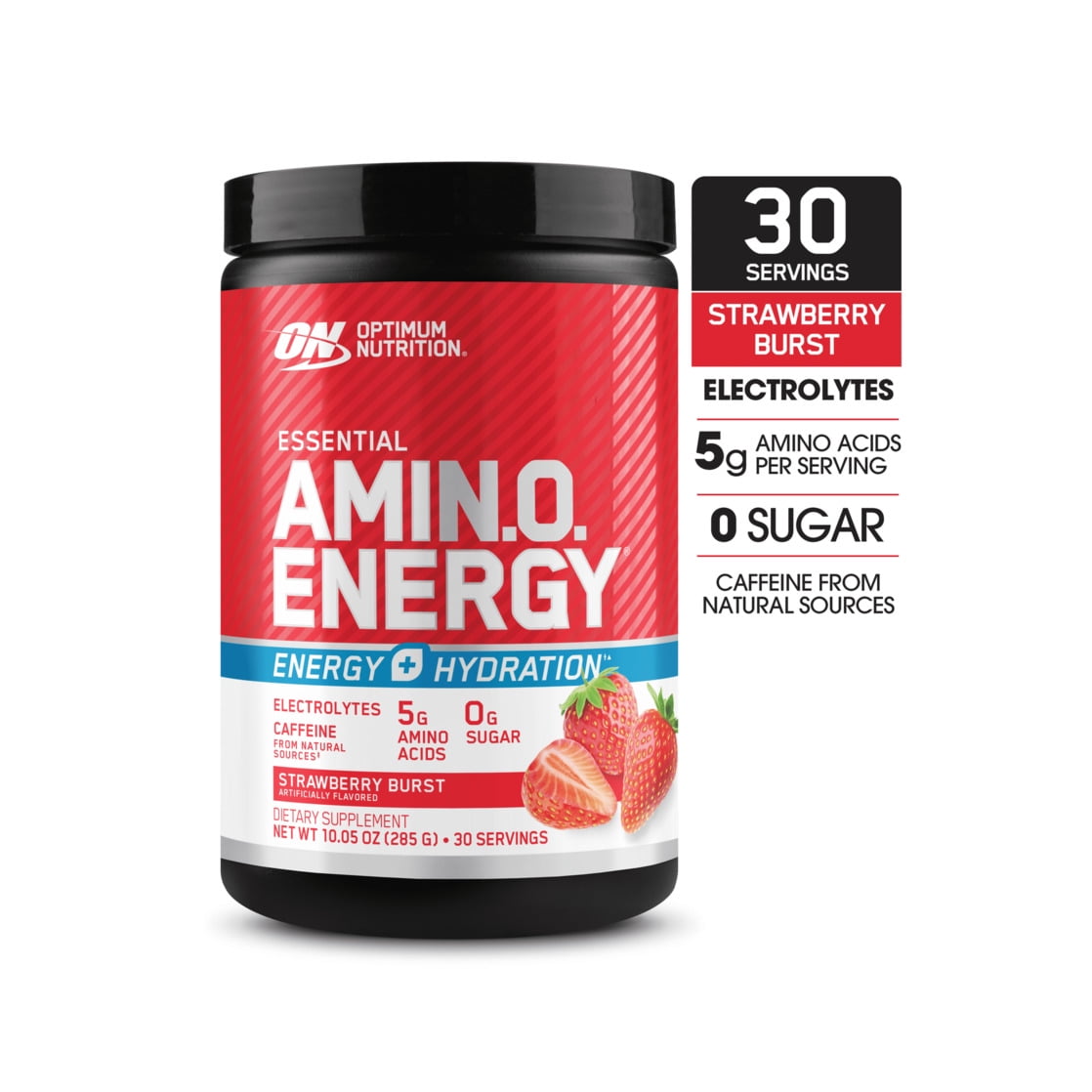 Optimum Nutrition Amino Energy Plus Electrolytes, Strawberry Burst, 30 Servings