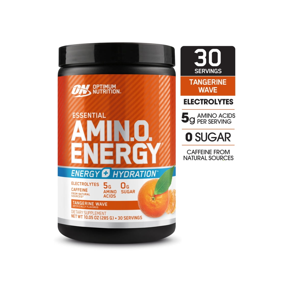Optimum Nutrition Essential Amino Energy Powder Plus Hydration, Tangerine Wave, 30 Servings